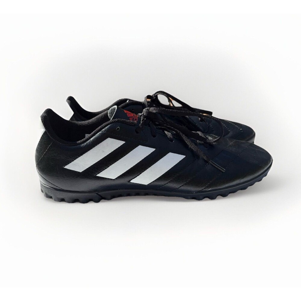 adidas Black Athletic Soccer Shoes with White Stripes